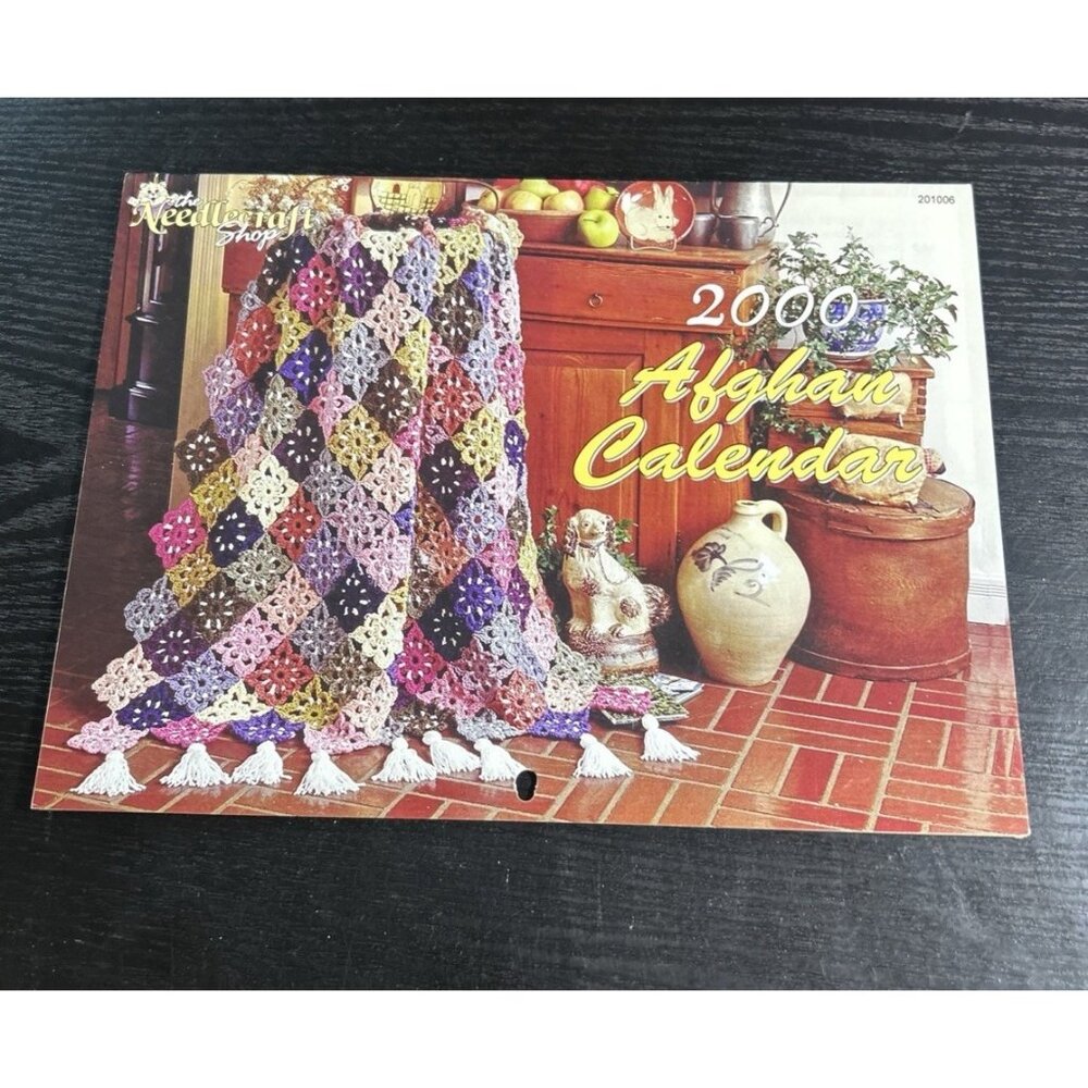 VTG AFGHAN CALENDAR 2000 THE NEEDLECRAFT SHOP 12 DESIGNS CROCHET PATTERNS 201006
